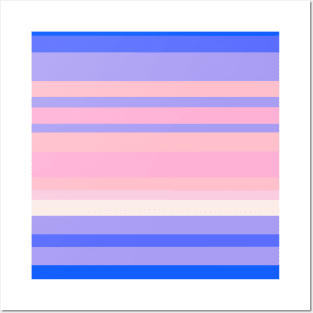 Pastel Pink and Purple Stripes Pattern Posters and Art